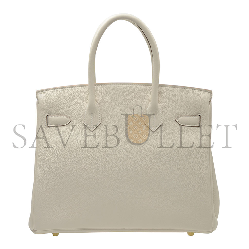 H**mes master birkin 40 togo leather milkshake white gold buckle h028352ck7v (40*30*21cm)